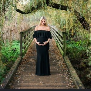 Black off-shoulder dress